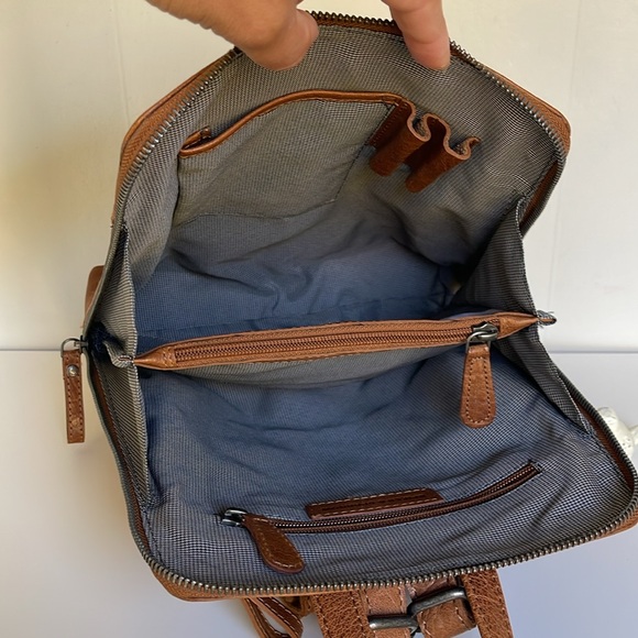 Spikes & Sparrow Brown Leather Backpack - Picture 5 of 16